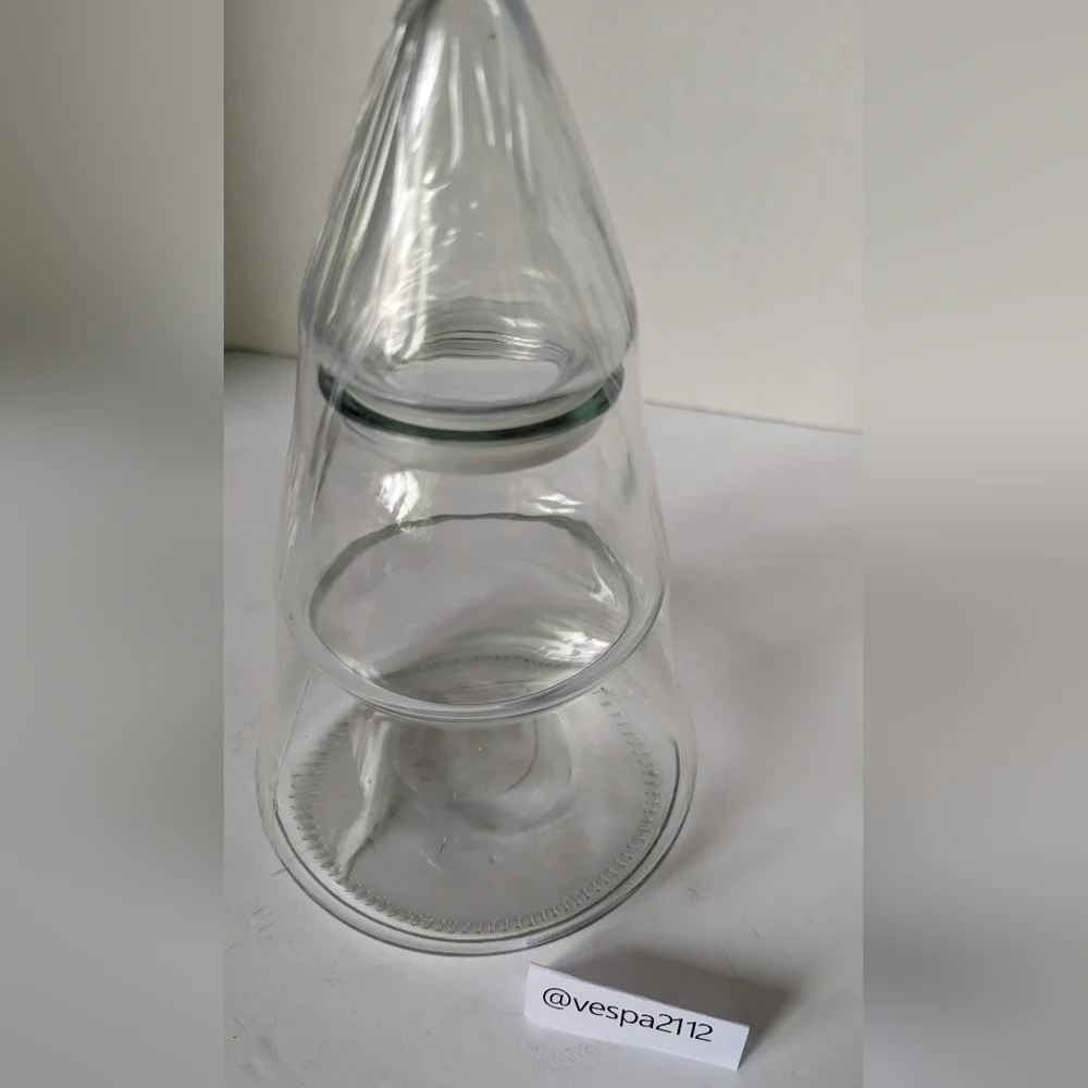 Target Bullseye Playground Christmas Tree Clear Fillable Glass Jar Canister